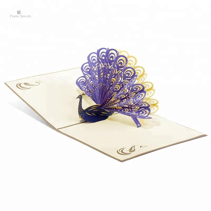 Peacock 3D Pop Up Greeting Card