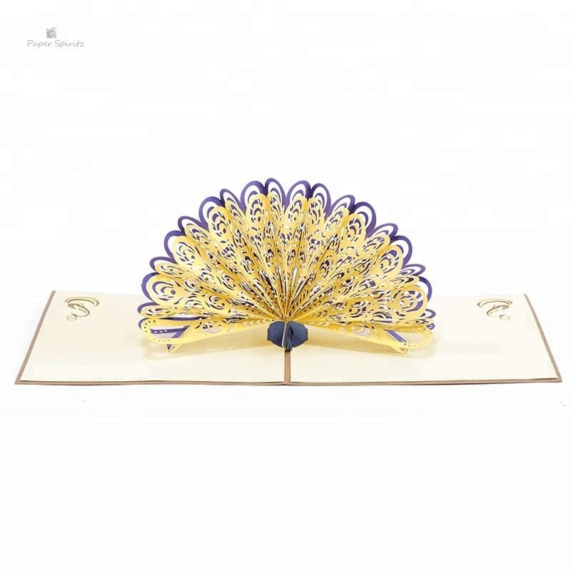 Peacock 3D Pop Up Greeting Card