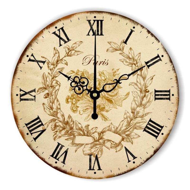 Paris Home Decoration Shabby Chic Wall Clock