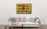 Shell Drag Free Motor Oil Tin Sign Poster