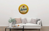 Aurora Beer Cap Metal Tin Sign Poster