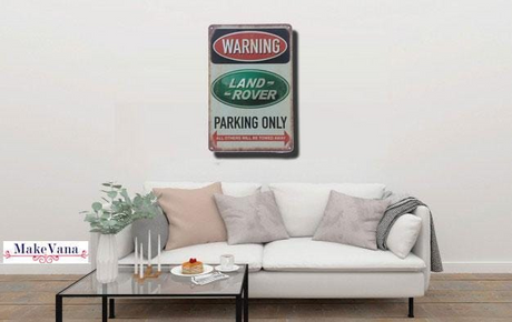 Land Rover Parking Metal  Poster