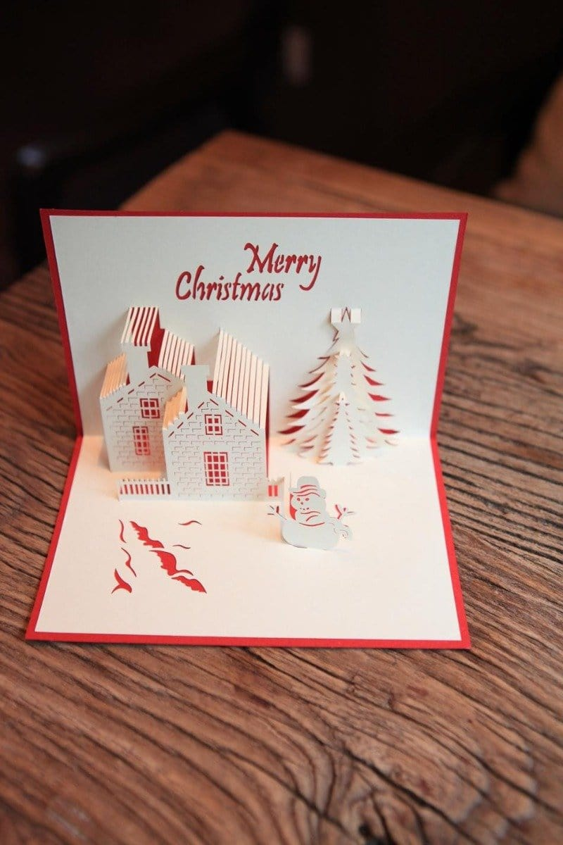 Christmas castle Pop Up Greeting Card