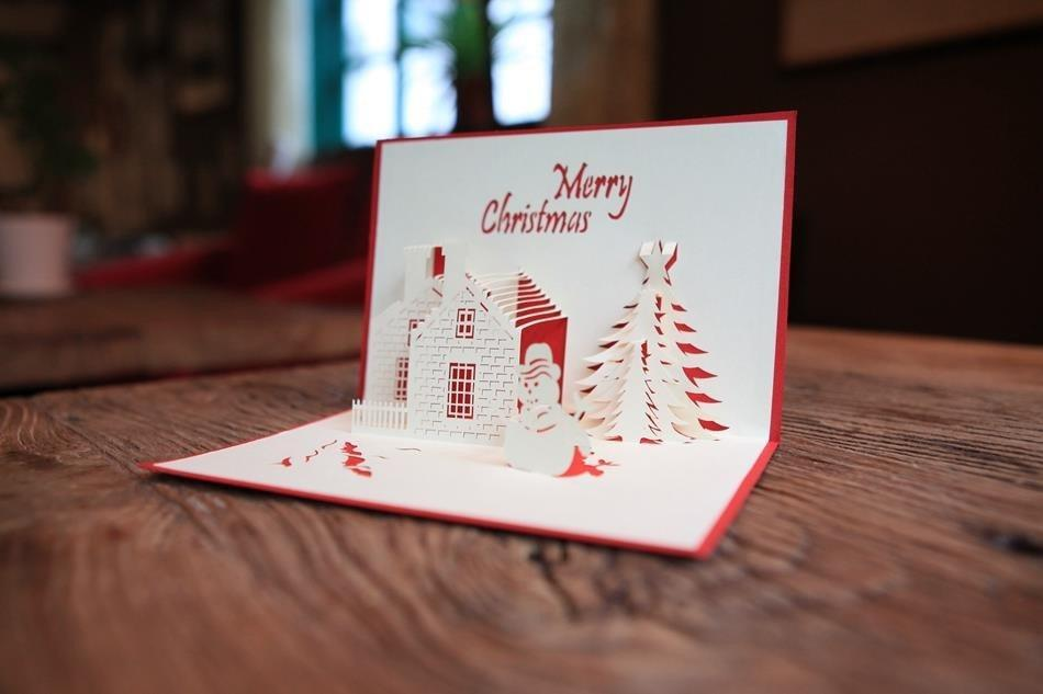 Christmas castle Pop Up Greeting Card