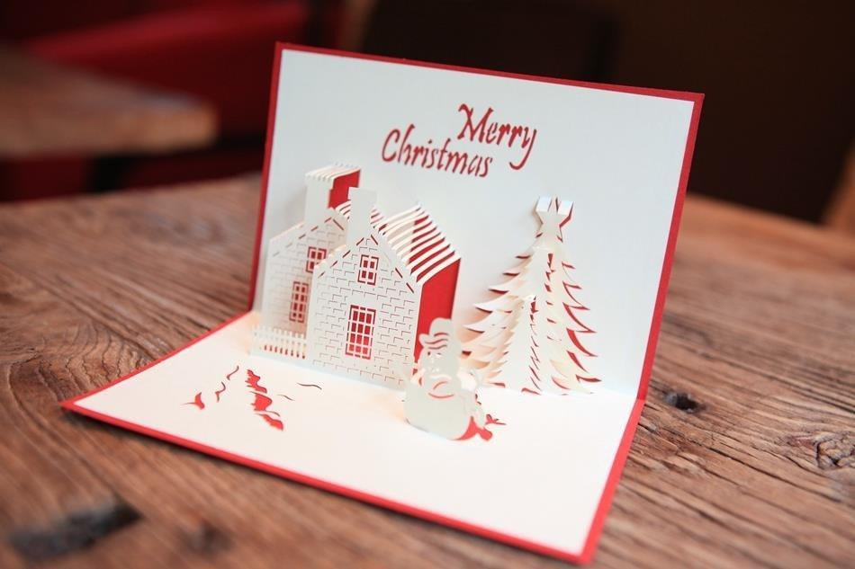 Christmas castle Pop Up Greeting Card