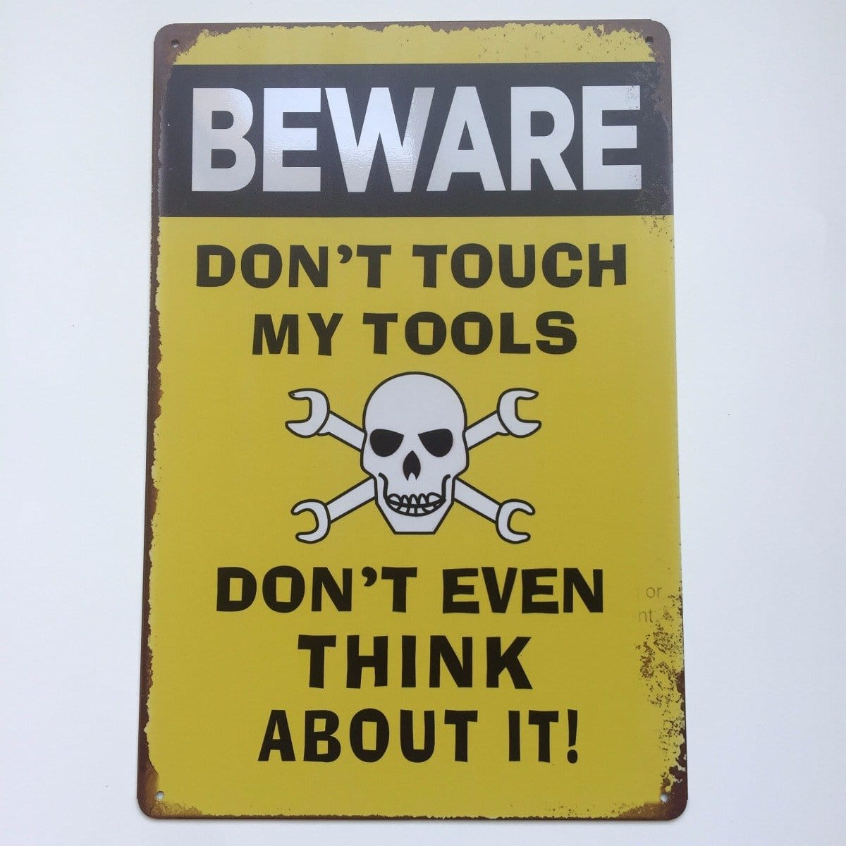 Dont Touch My Tools  Large Metal Poster