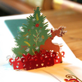 3D Merry Christmas Tree Pop Up Greeting Card