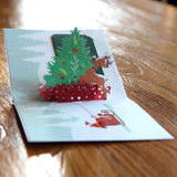 3D Merry Christmas Tree Pop Up Greeting Card