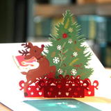 3D Merry Christmas Tree Pop Up Greeting Card