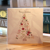 3D Merry Christmas Tree Pop Up Greeting Card