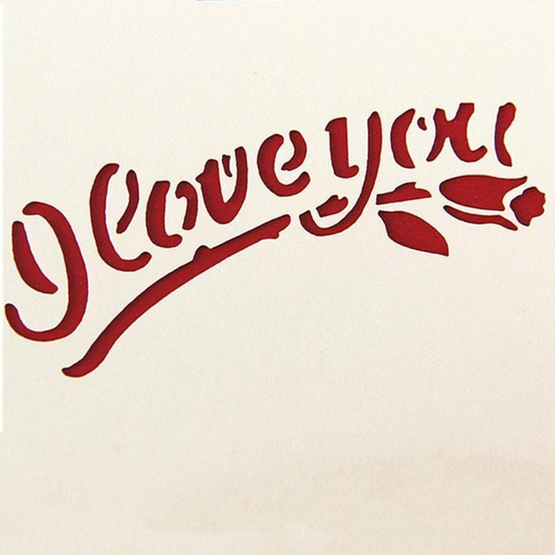 I Love You 3D Heart Card - Valentines day  Greeting Card