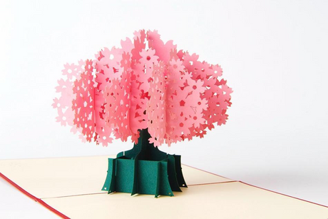 Cherry Blossom 3D Pop up Greeting Card