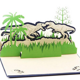 3D Dinosaur Pop up Greeting Card