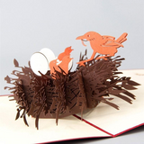 3D pop up Birds Nest Handmade Card for Mother's day