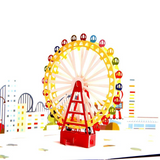 Colourful Dreamlike Ferris Wheel Greeting Card