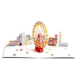 Colourful Dreamlike Ferris Wheel Greeting Card