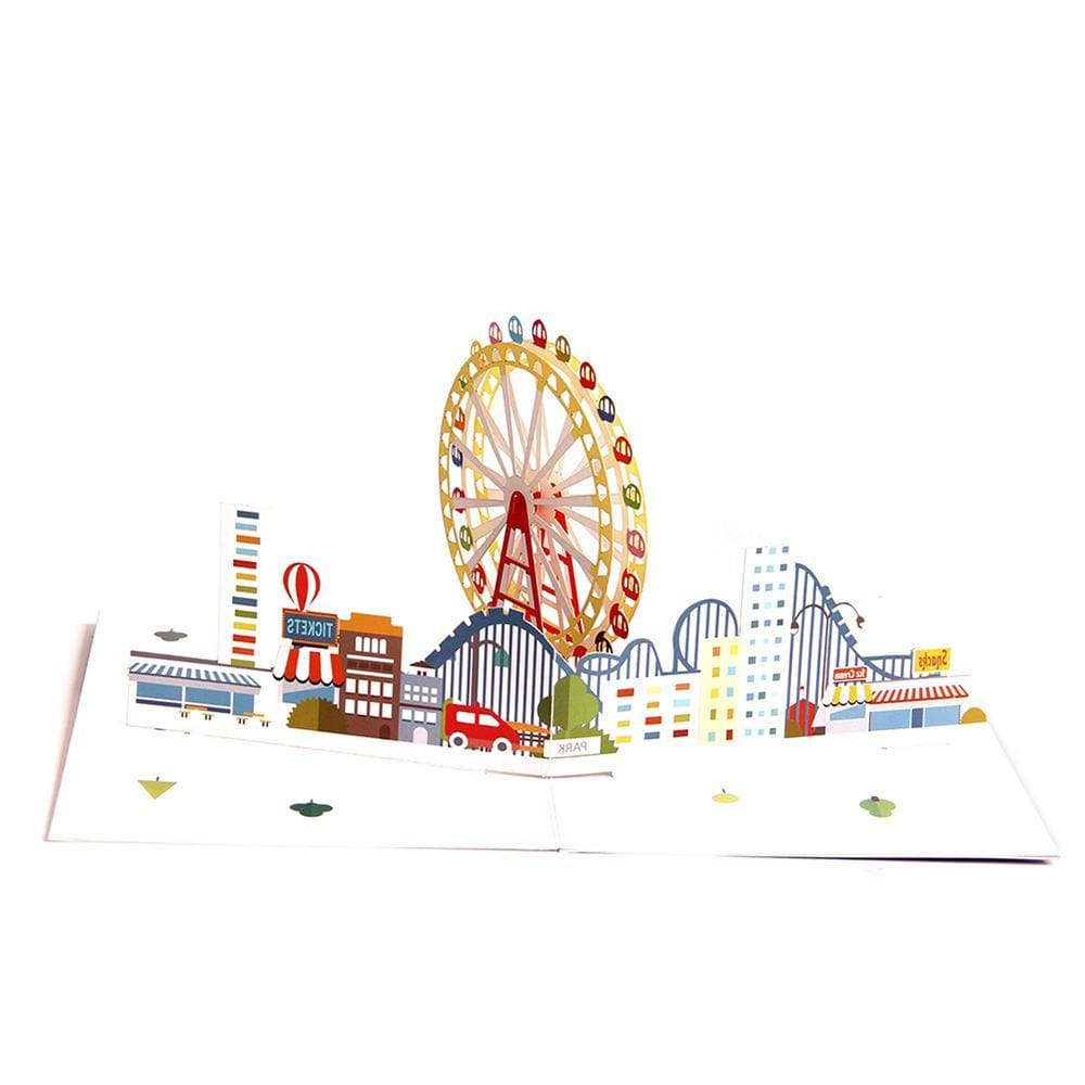 Colourful Dreamlike Ferris Wheel Greeting Card