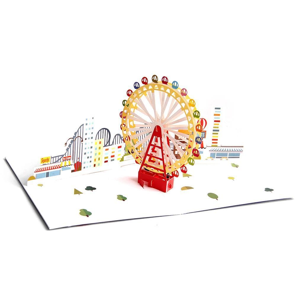 Colourful Dreamlike Ferris Wheel Greeting Card