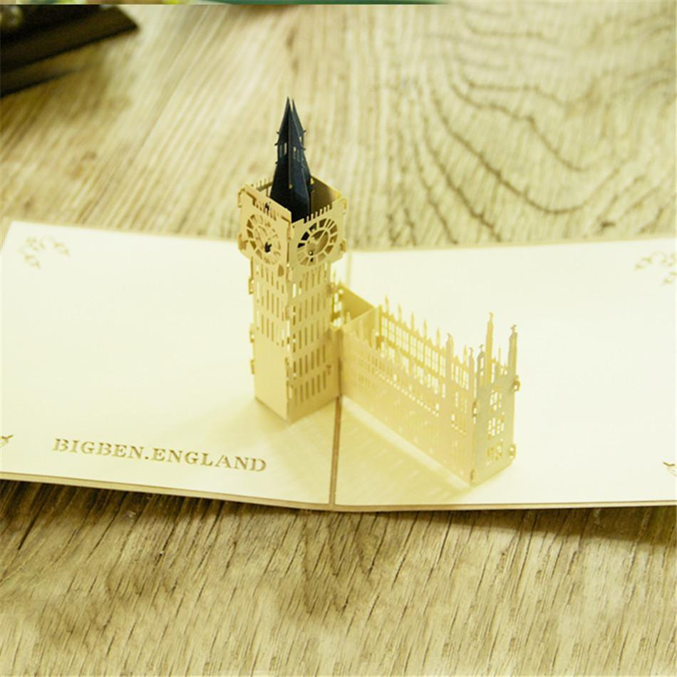 Vintage Big Ben London POp Up Greeting Card