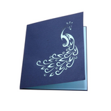 Mutil-color peacock Pop Up Greeting Card