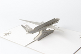 The Airplane 3D Pop up Greeting Card