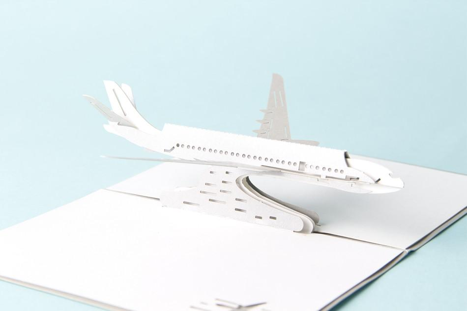 The Airplane 3D Pop up Greeting Card