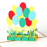 Happy Birthday Pop Up  Balloons Greeting Card