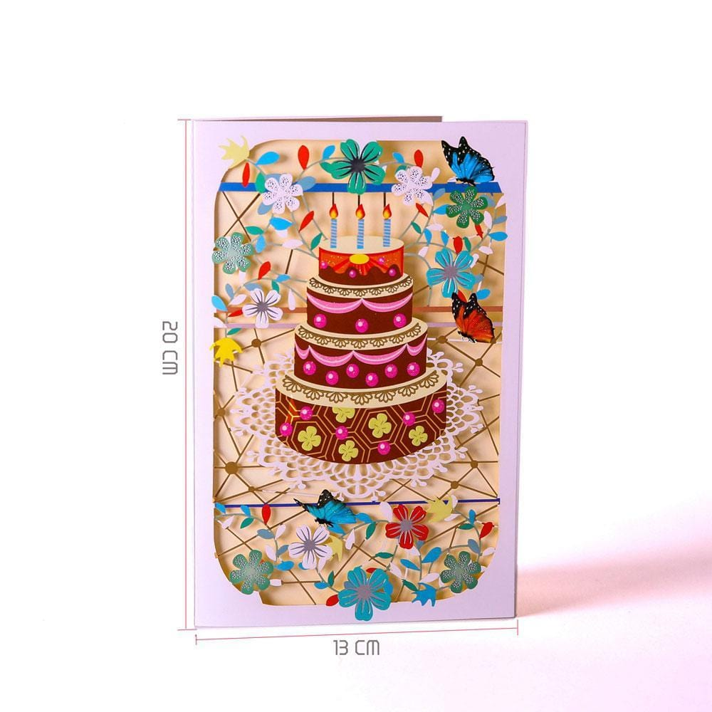 Birthday cake Pop Up Greeting Card