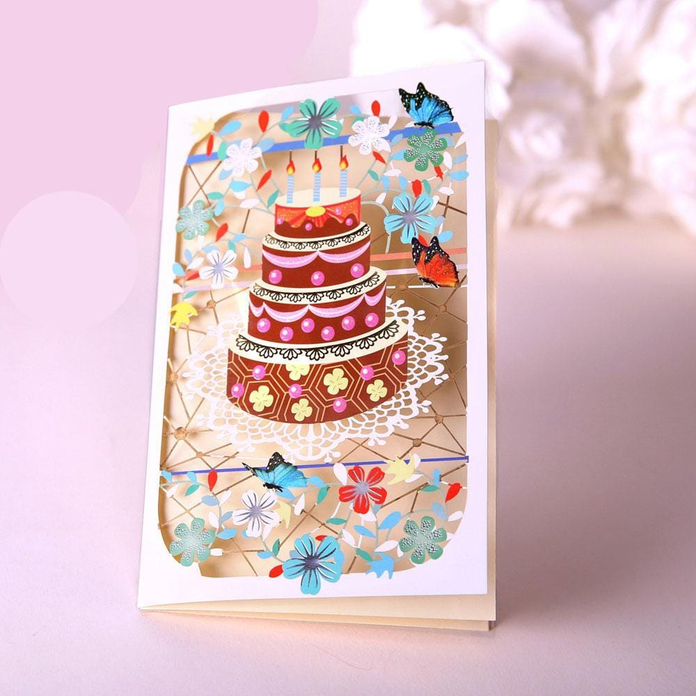 Birthday cake Pop Up Greeting Card