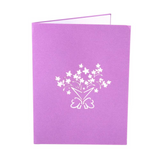 3D Pop Up Jasmine Flower Bouquet Greeting Card