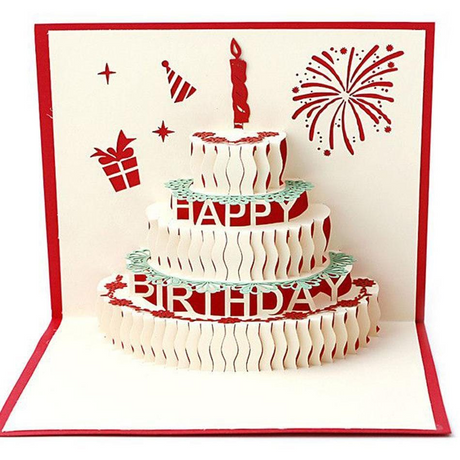 3D Pop Up Birthday Cake Greeting Card