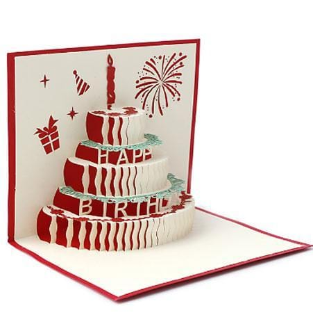 3D Pop Up Birthday Cake Greeting Card