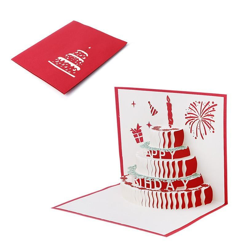 3D Pop Up Birthday Cake Greeting Card