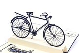 Vintage Bike 3D Pop up Greeting Card