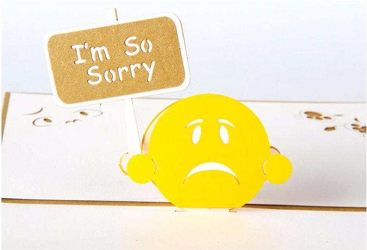 I am Sorry 3D Pop up Creative Greeting Card