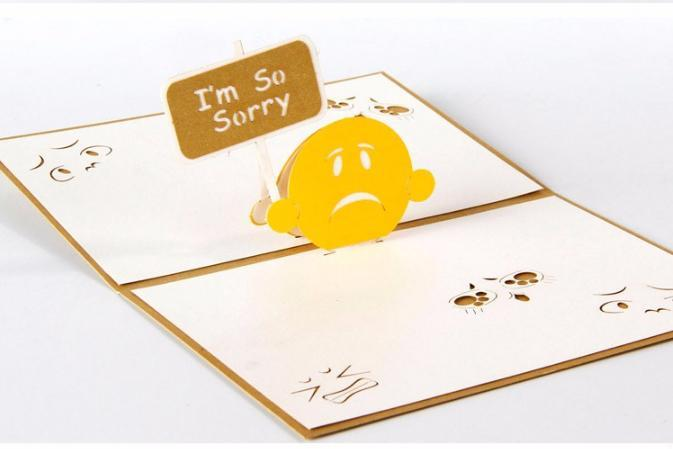 I am Sorry 3D Pop up Creative Greeting Card