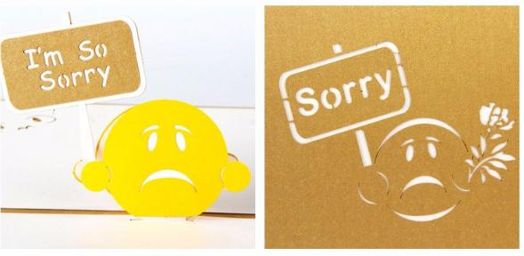 I am Sorry 3D Pop up Creative Greeting Card