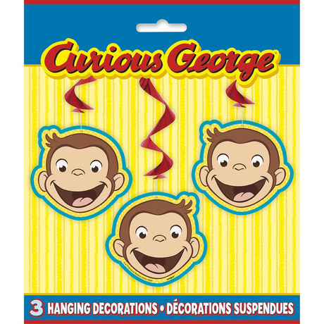 Curious George Hanging Swirl Decorations