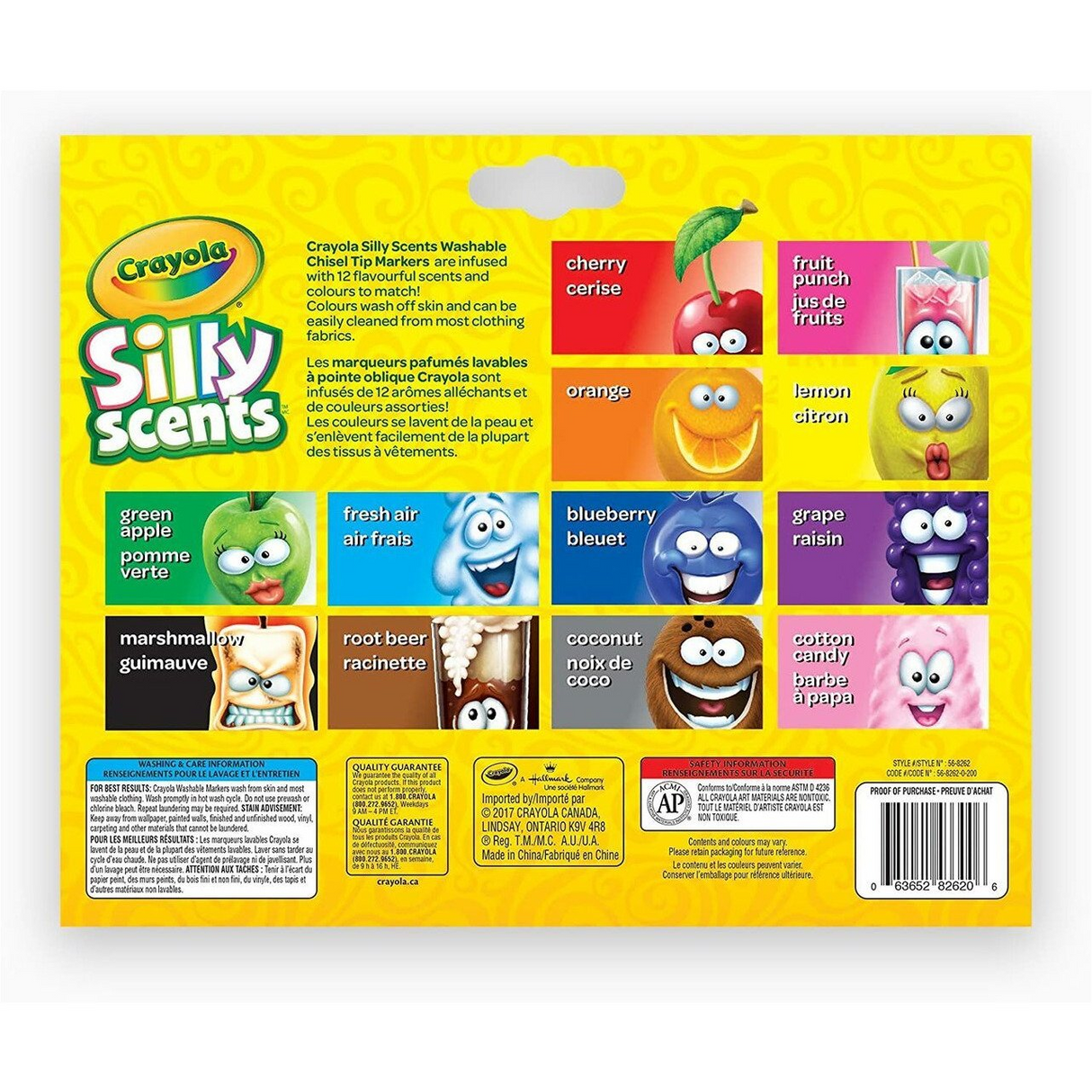 Crayola Silly Scents Wedge Tip Markers, 12 Count