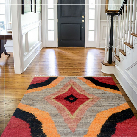 Berber Cornell Red Fluffy Soft Rug