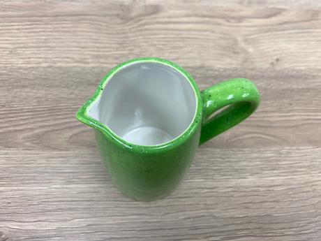 Milk Jug, Creamer, Lime Green Glaze