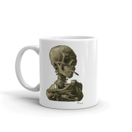 Van Gogh Skull of a Skeleton with Burning Cigarette 1886 Mug