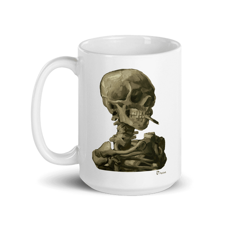 Van Gogh Skull of a Skeleton with Burning Cigarette 1886 Mug