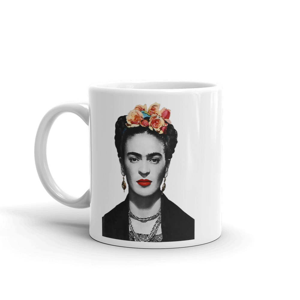 Frida Kahlo With Flowers Poster Artwork Mug