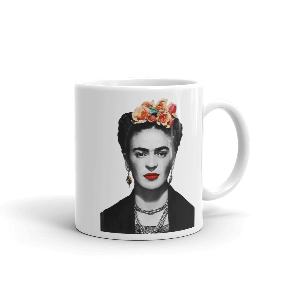 Frida Kahlo With Flowers Poster Artwork Mug