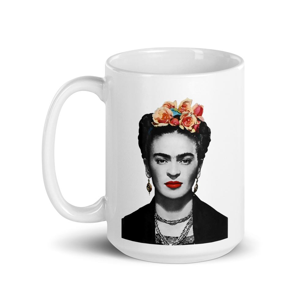 Frida Kahlo With Flowers Poster Artwork Mug