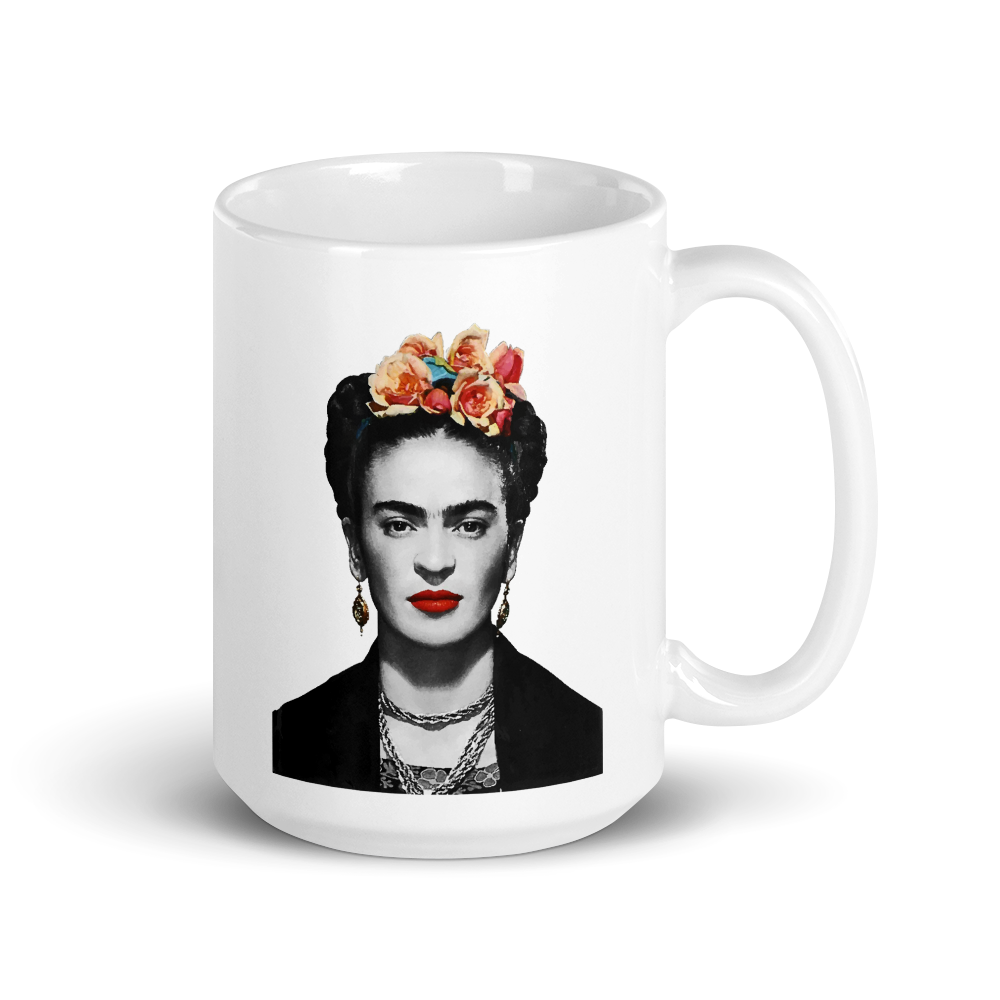 Frida Kahlo With Flowers Poster Artwork Mug