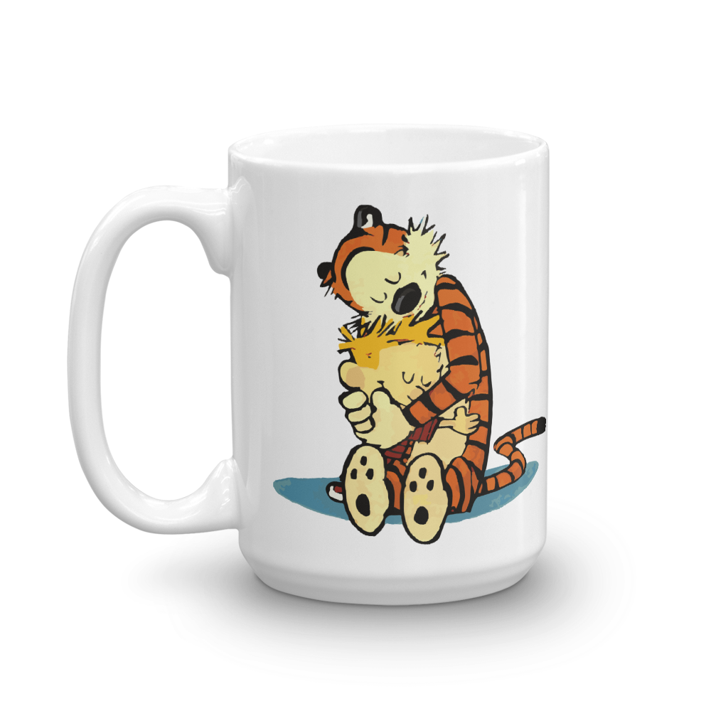 Calvin and Hobbes Hugging Mug