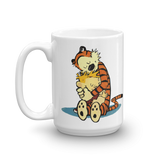 Calvin and Hobbes Hugging Mug