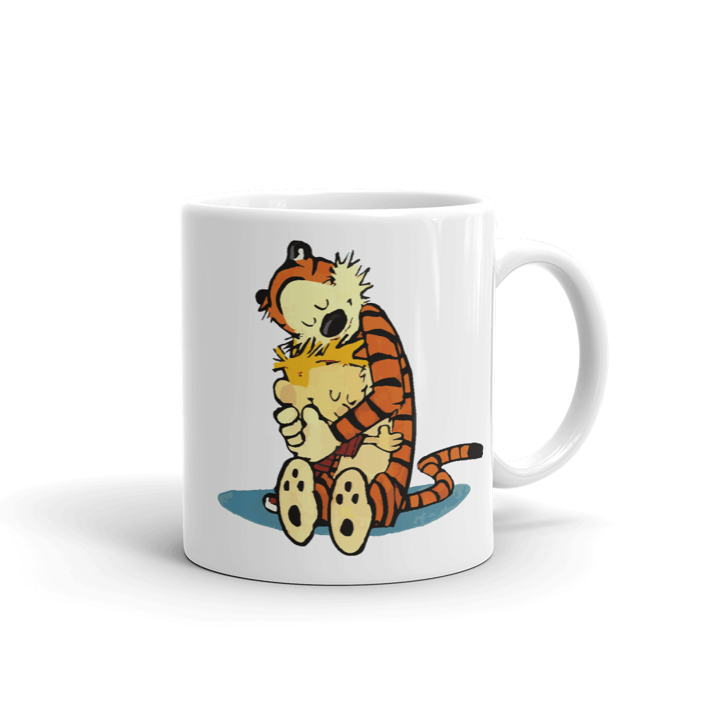 Calvin and Hobbes Hugging Mug